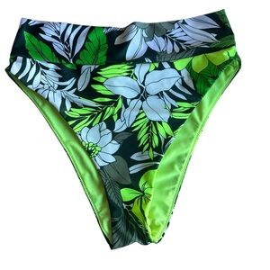 American‎ Eagle Aerie High Waisted Cheeky High Cut Out Bikini Bottoms Medium